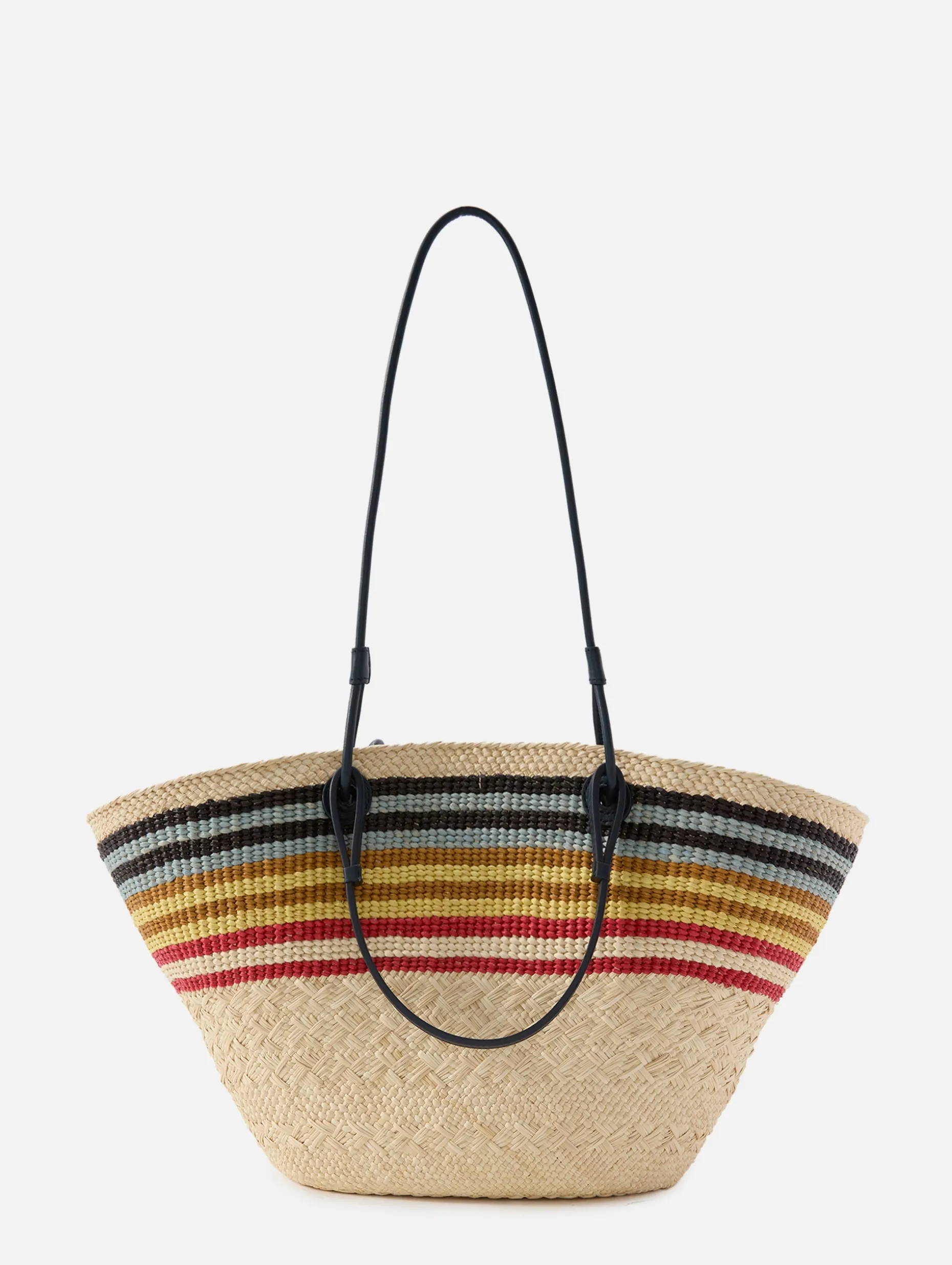 Anagram Stripe Basket Bag