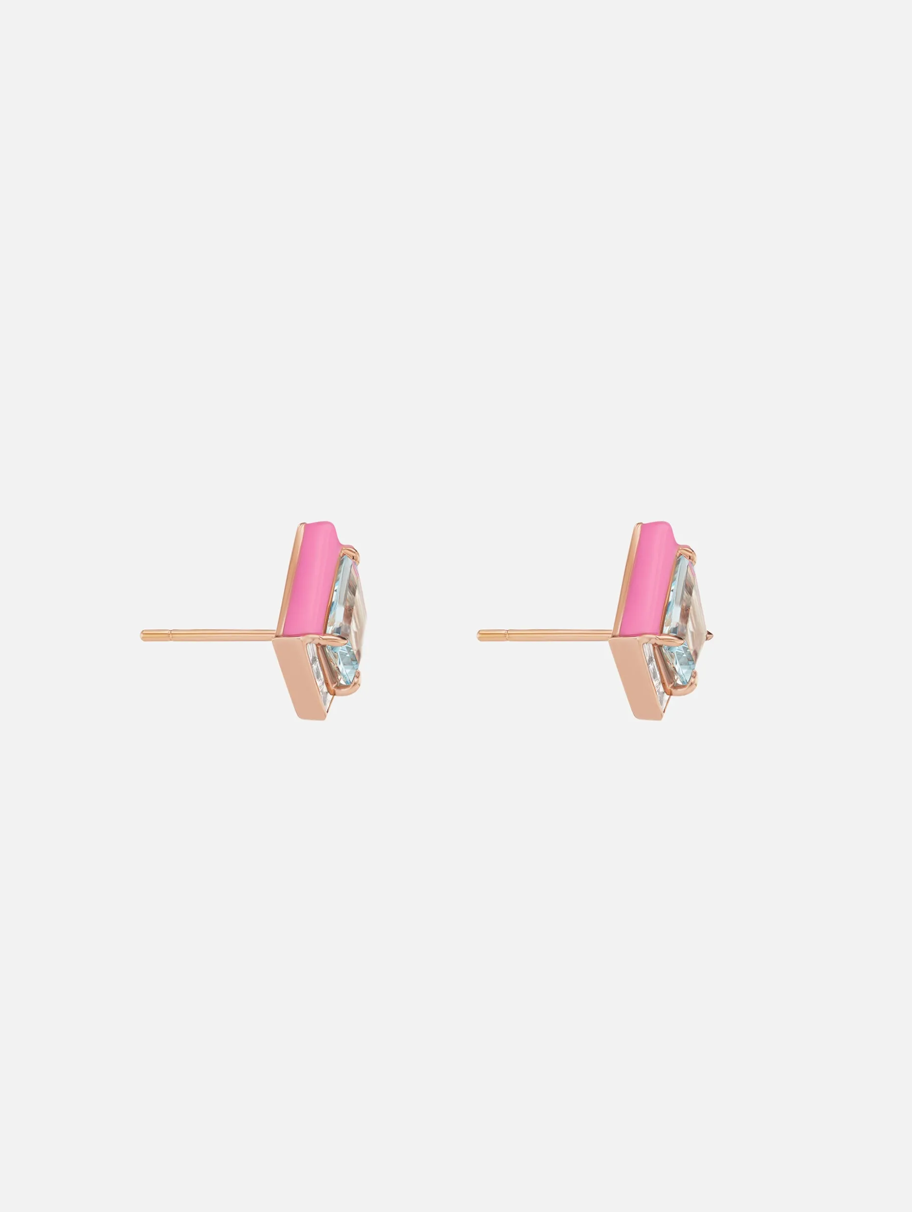Aquamarine and Diamond Twinkle Studs