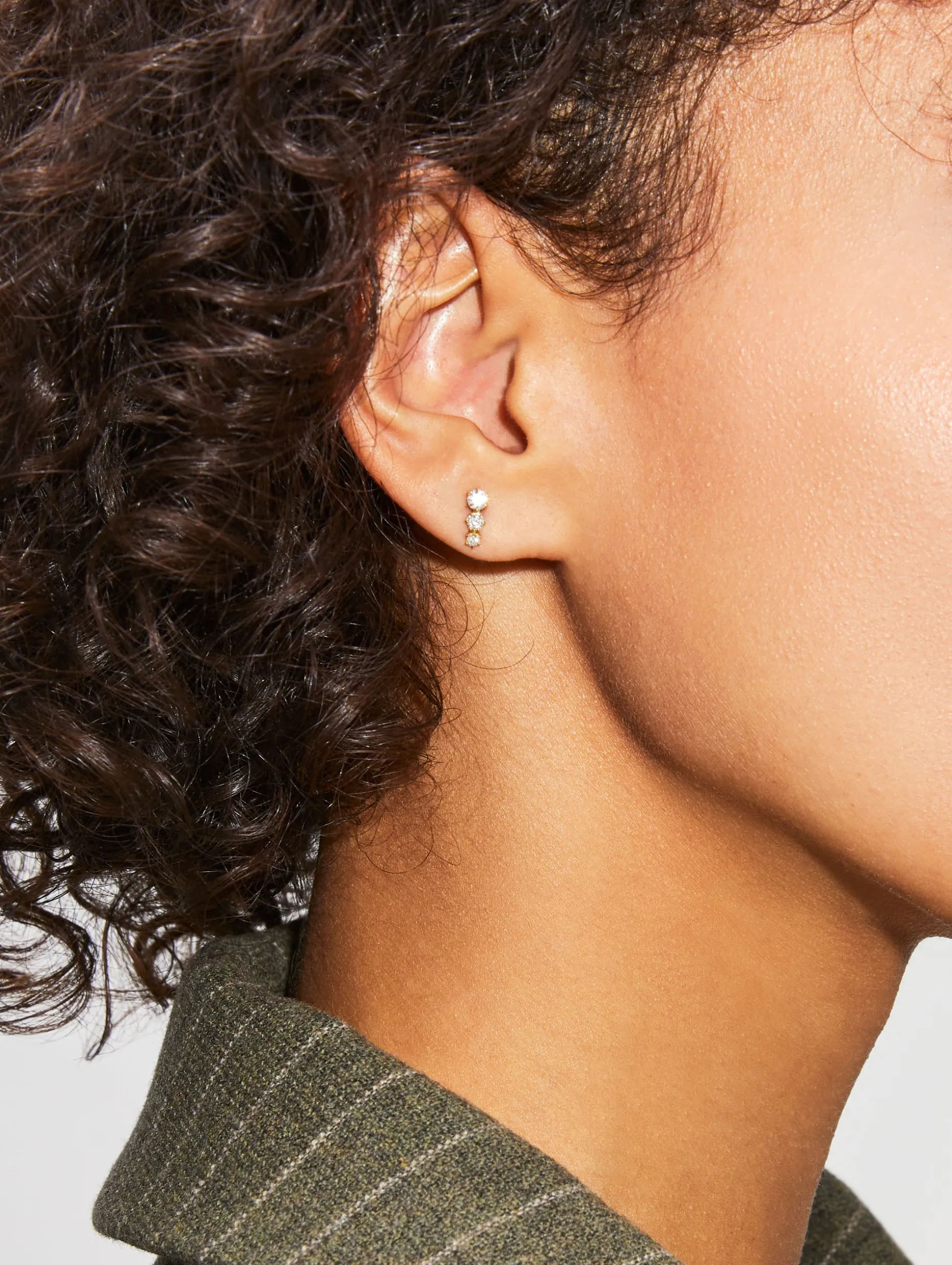 Ara Three Stone Studs