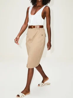 Belted Pencil Skirt