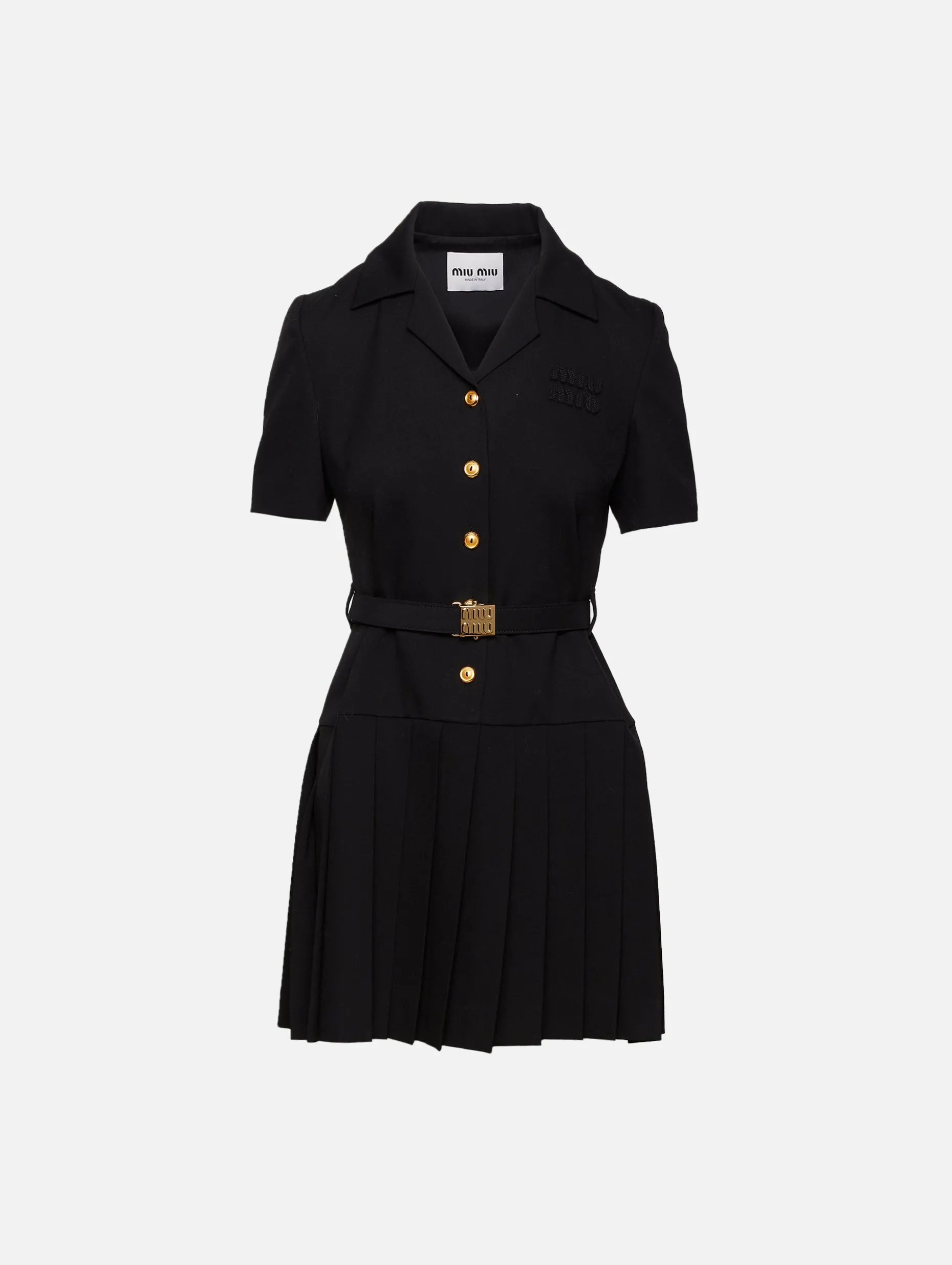 Belted Short Sleeve Dress