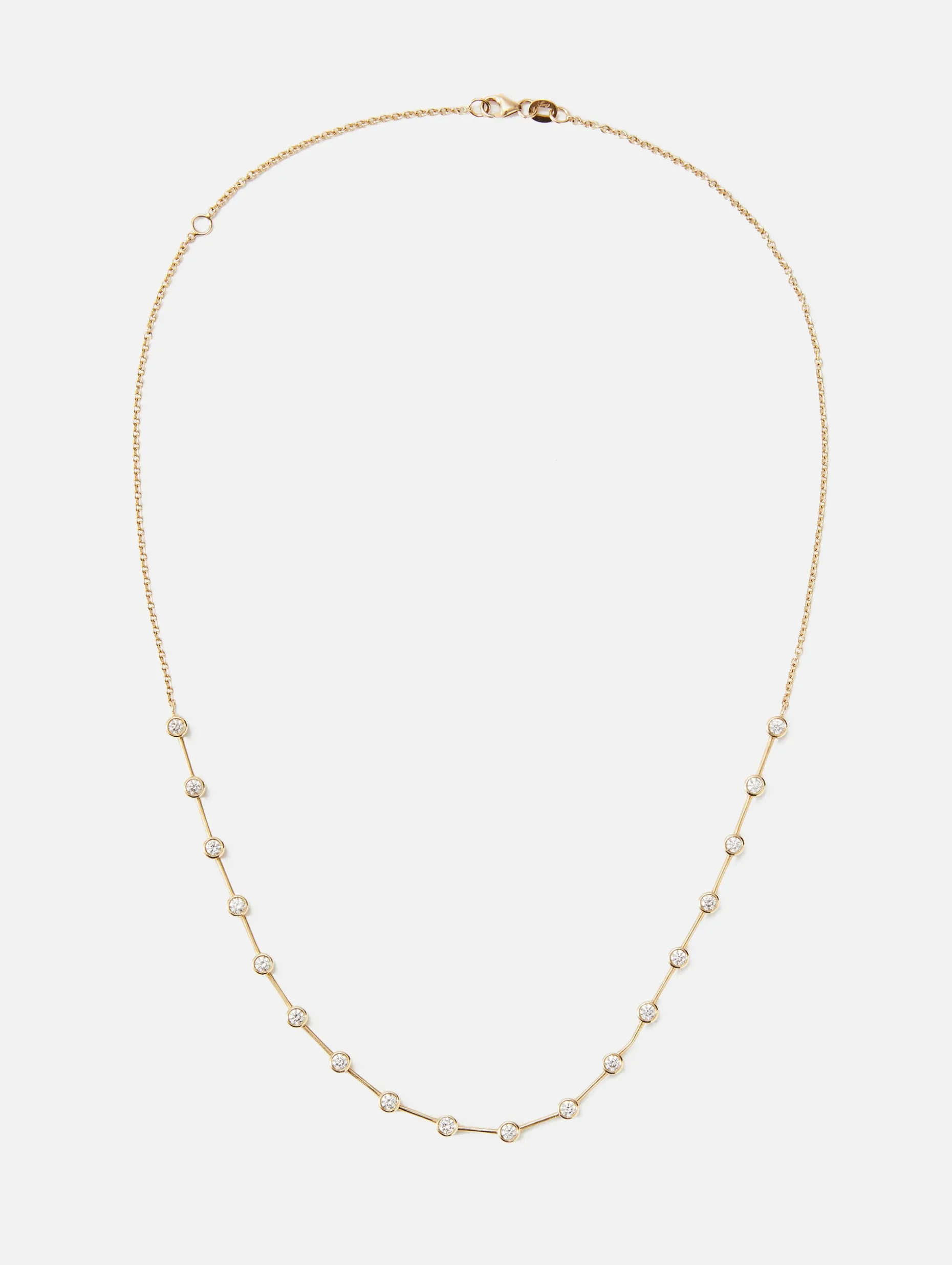 Bezel Diamond Necklace