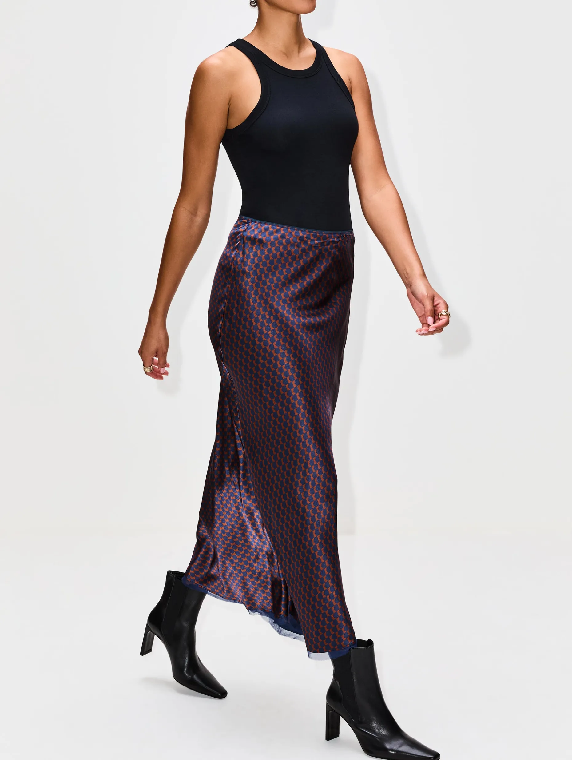 Bias Cut Silk Skirt