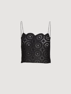 Broderie Crop Cami Top