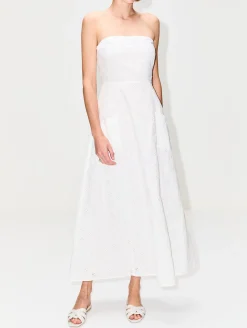 Broderie Strapless Dress