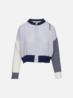 Button Up Colorblock Cardigan