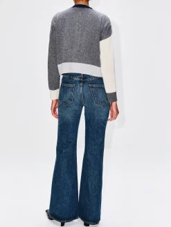 Button Up Colorblock Cardigan