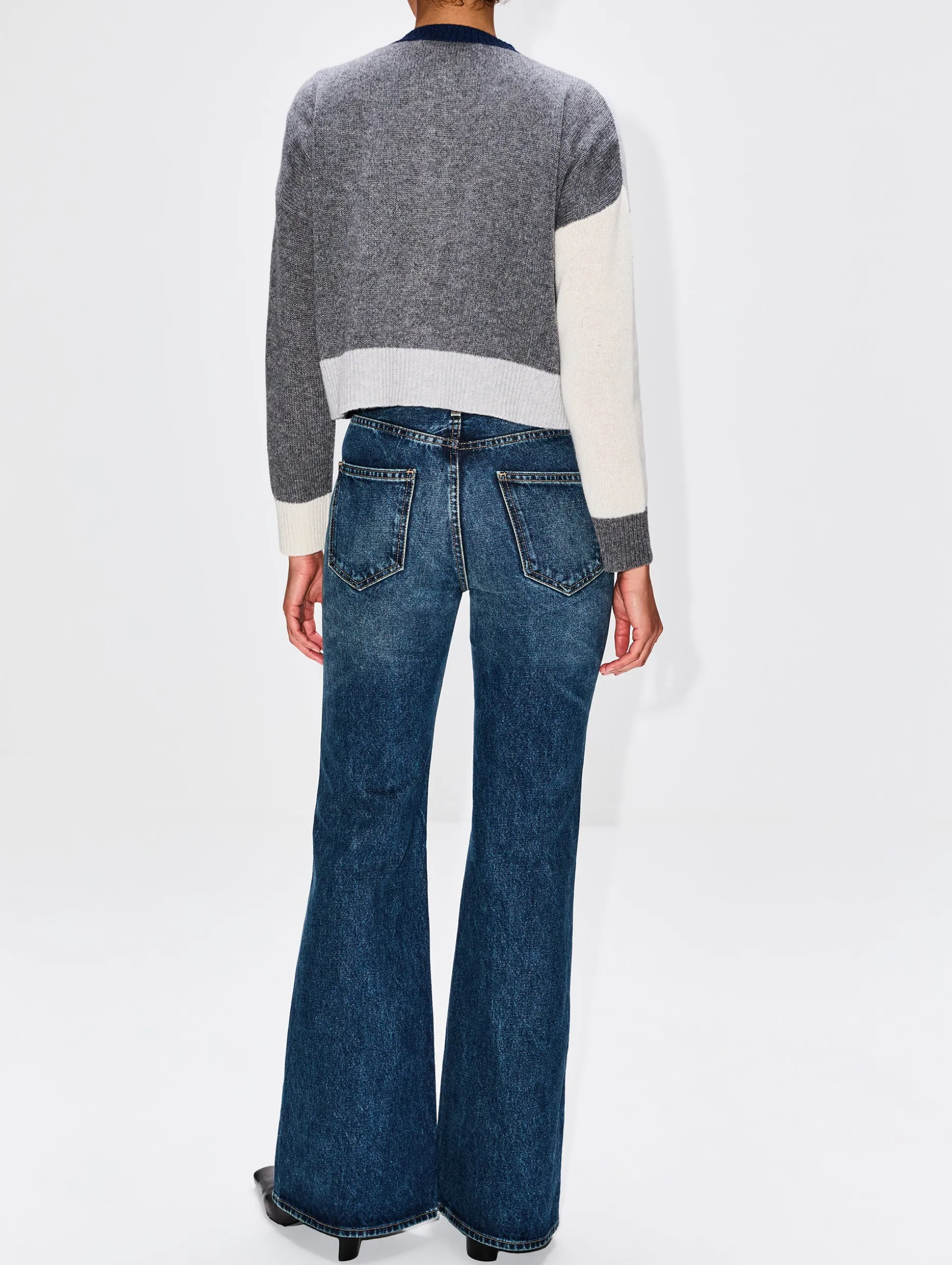 Button Up Colorblock Cardigan