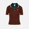 Cable Knit Polo Top