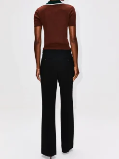 Cable Knit Polo Top