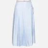 Calf Length Pleated Slip Skirt