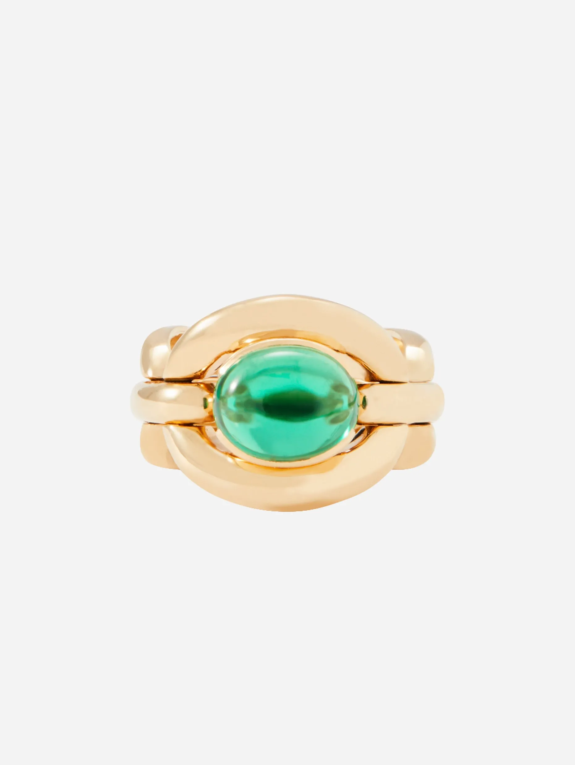 Catena Cabochon Emerald Ring