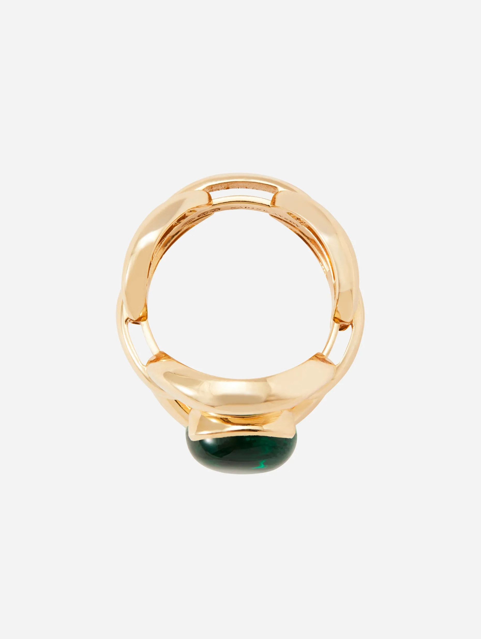 Catena Cabochon Emerald Ring
