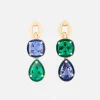 Catena Double Stone And Enamel Earrings