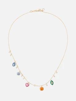 Catena Enamel and Rainbow Sapphire Necklace