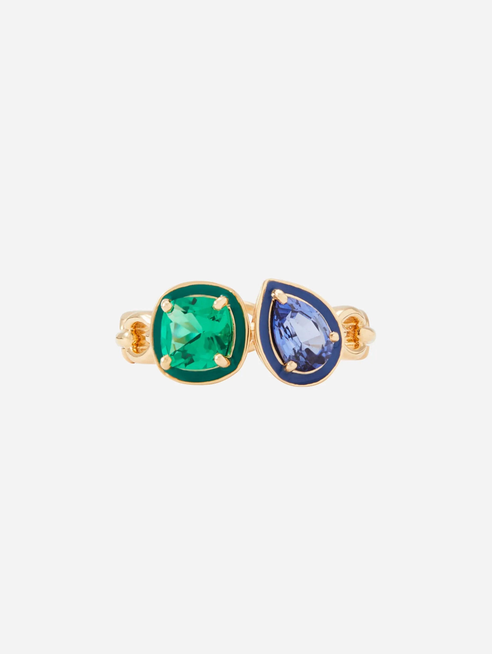 Catena Enamel Double Ring