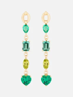 Catena Multi Stone Green Earrings