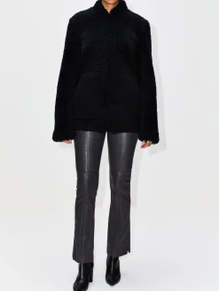 Cinched Shearling Jacket