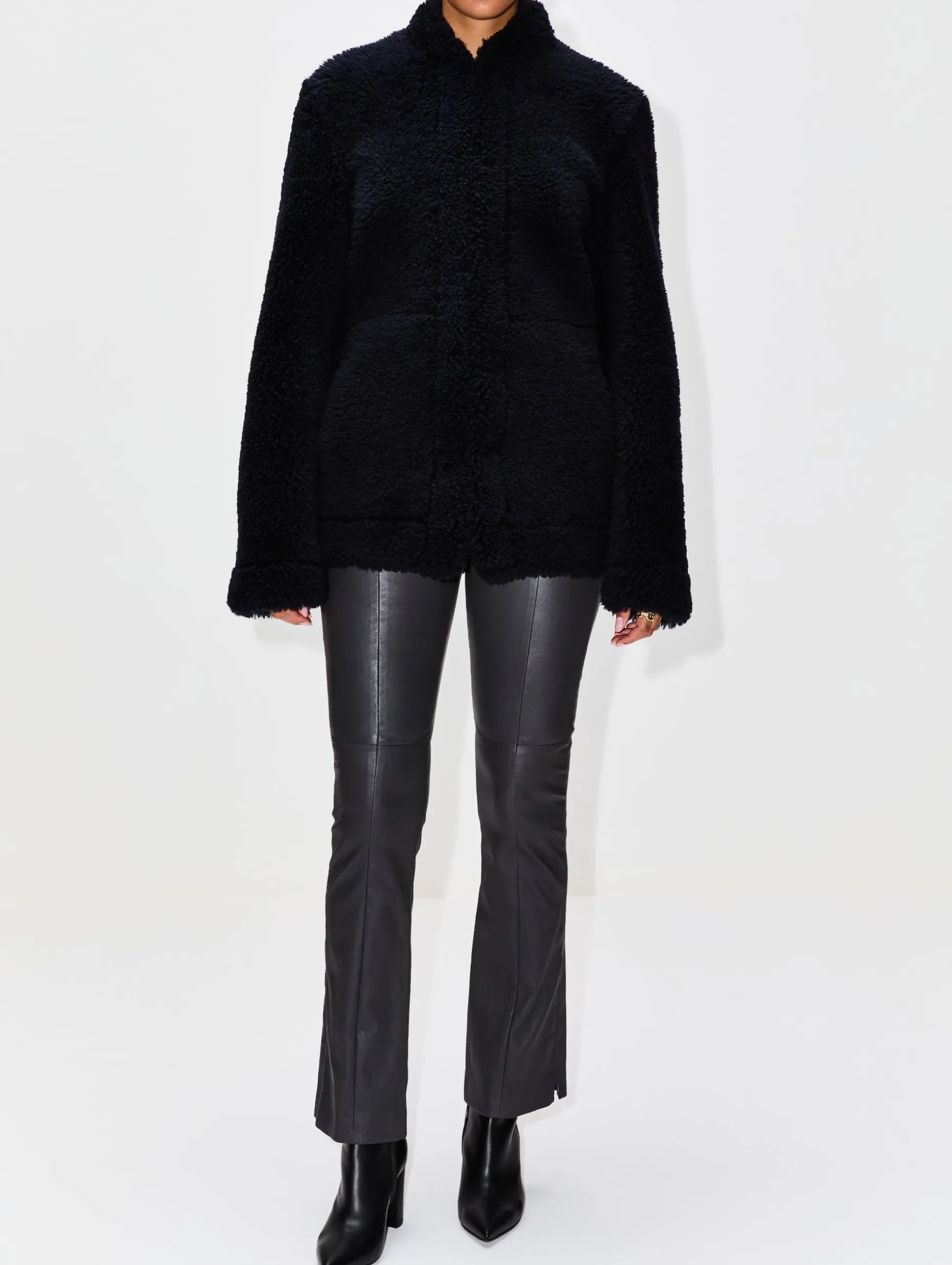 Cinched Shearling Jacket