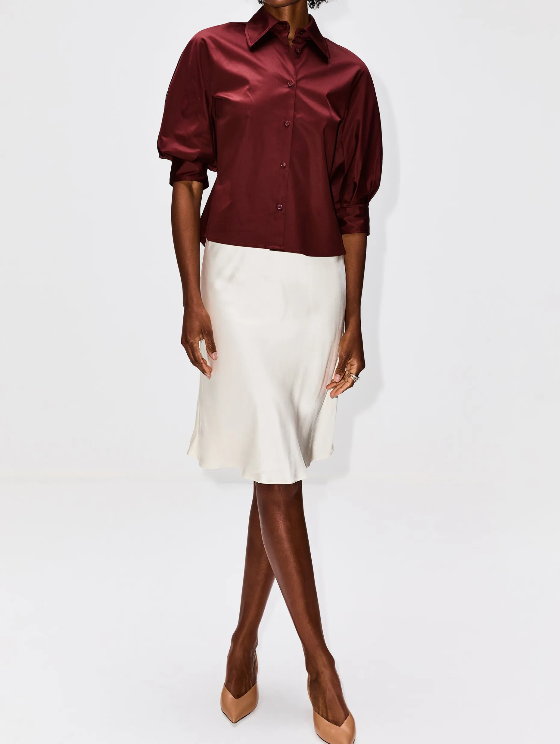 Colette 3/4 Sleeve Button Down Top