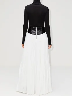 Cotton Pleated Skirt