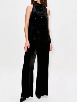 Cowl Neck Velvet Tunic