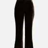 Crop Flare Velvet Trouser