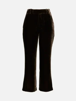 Crop Flare Velvet Trouser