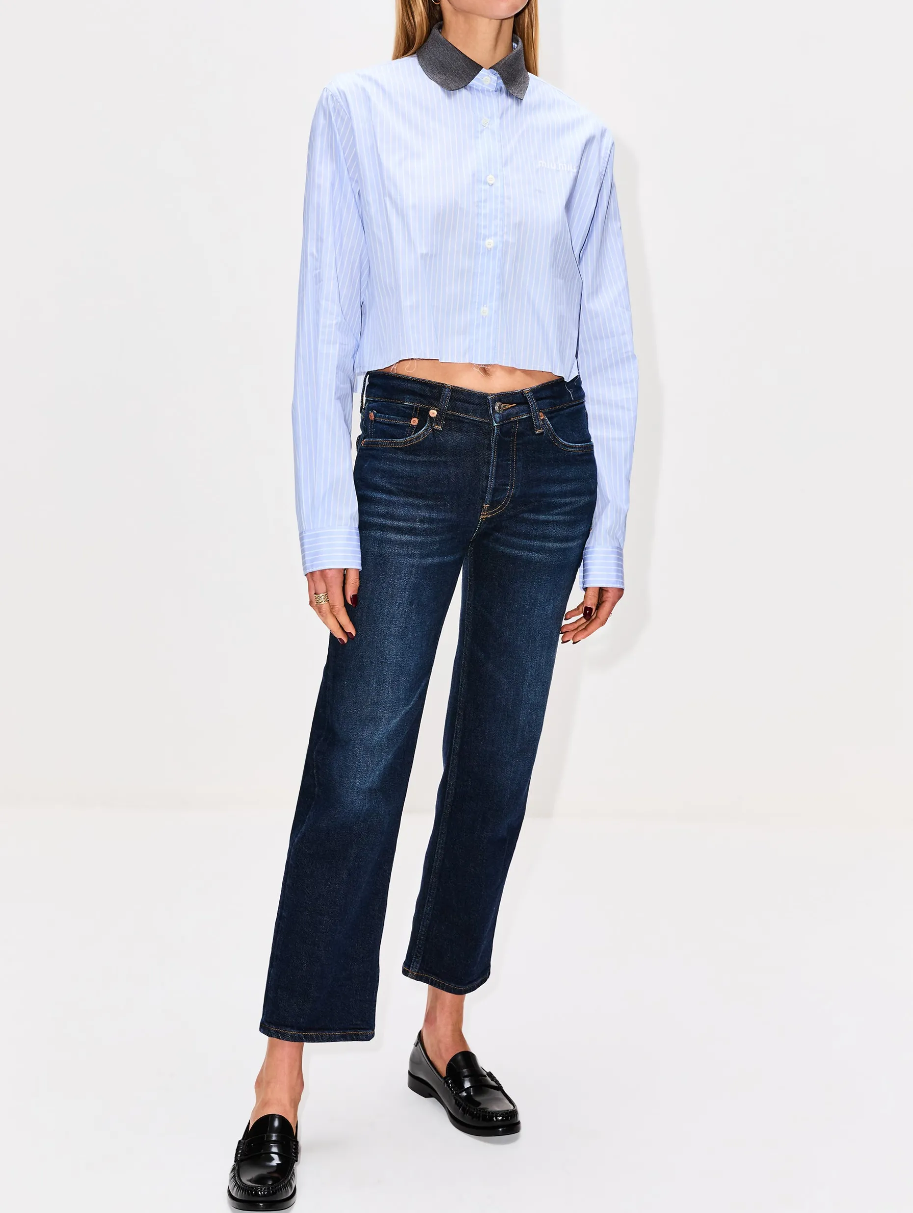 Cropped Button Up Shirt