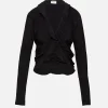 Cropped Long Sleeve Blouse