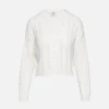 Cropped Relaxed Cable Sweater