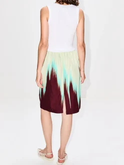 Degrade Petal Print Skirt