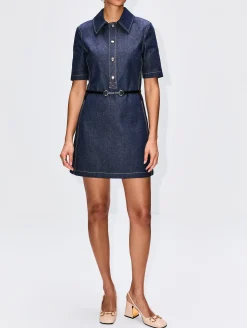 Denim Belted Dress