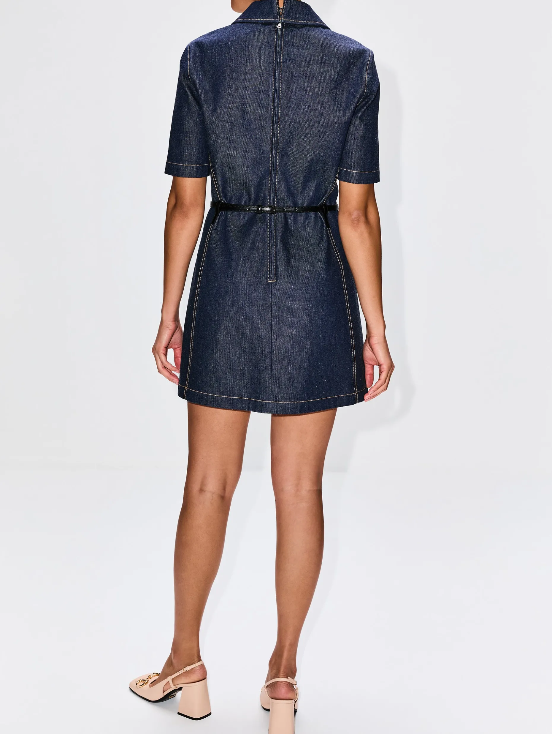 Denim Belted Dress