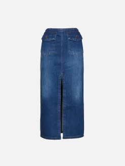 Denim Midi Skirt