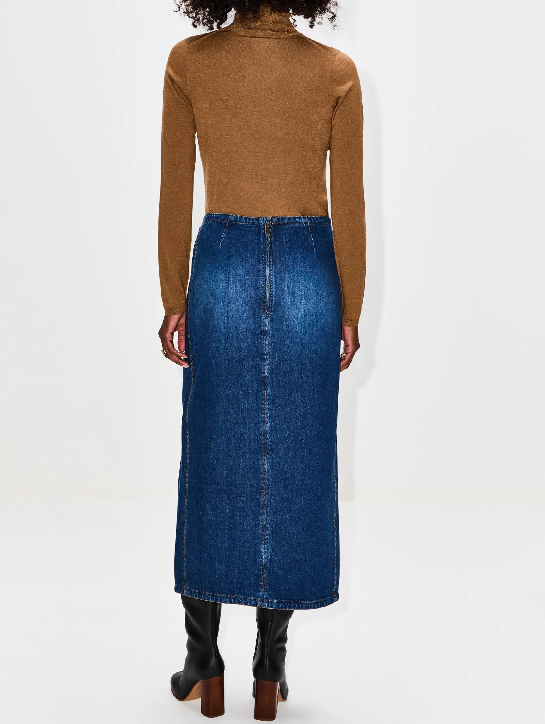 Denim Midi Skirt