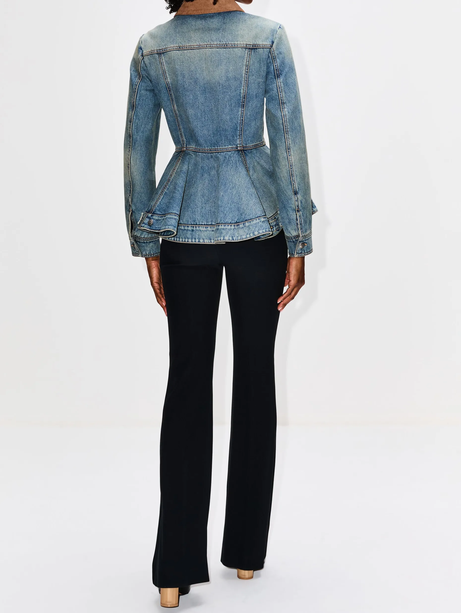 Denim Peplum Jacket