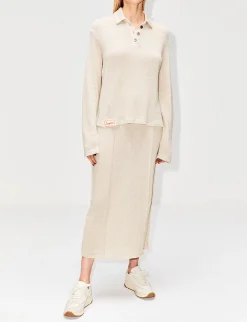 Denni Oversized Knit Polo Top