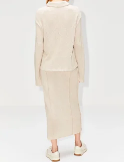 Denni Oversized Knit Polo Top