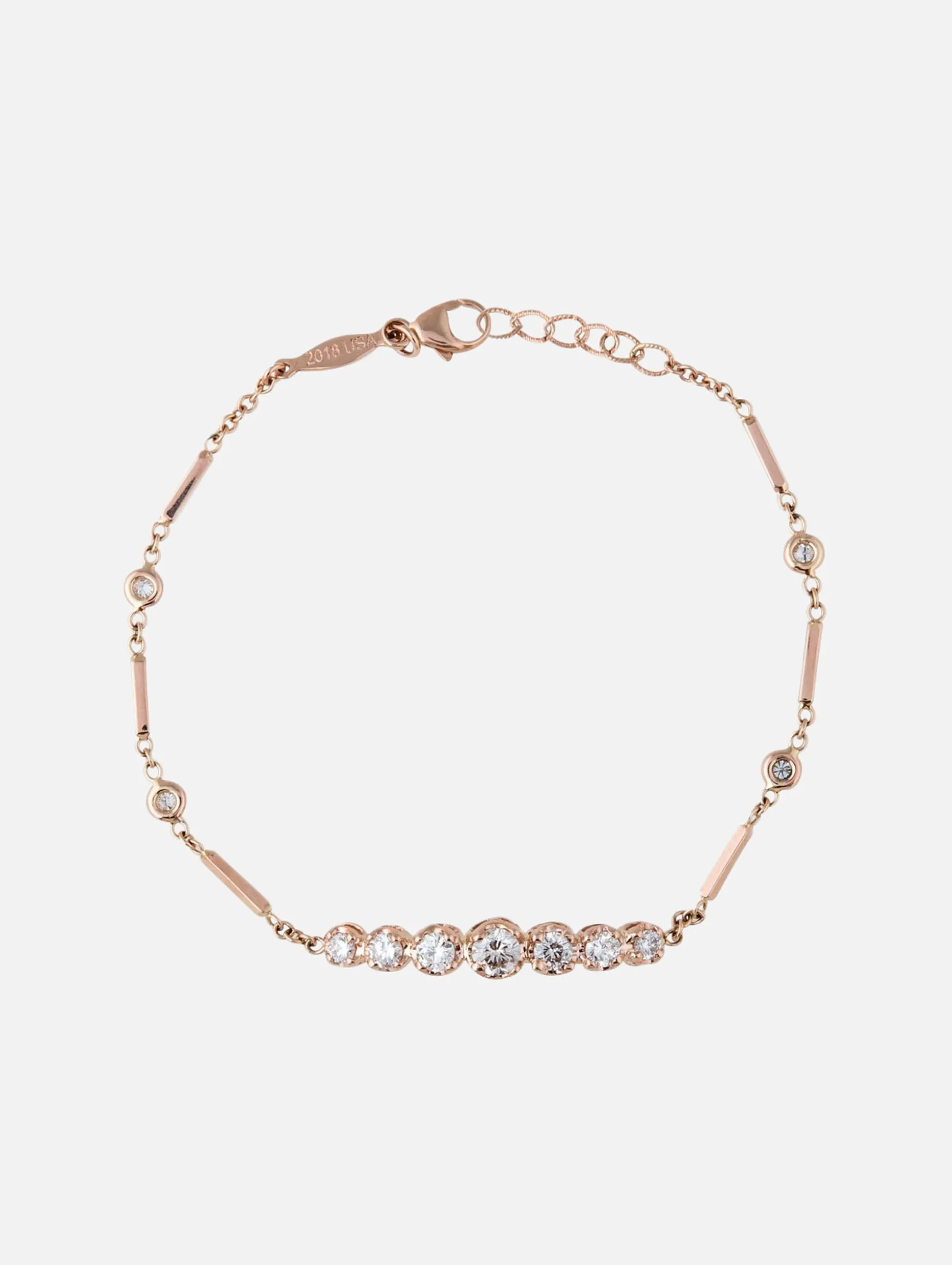7 Diamond Kate Smooth Bar Bracelet