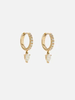 Diamond Water Drop Goddess Hoops