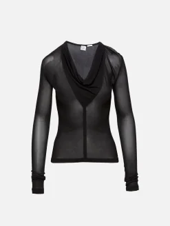 Draped V Neck Top