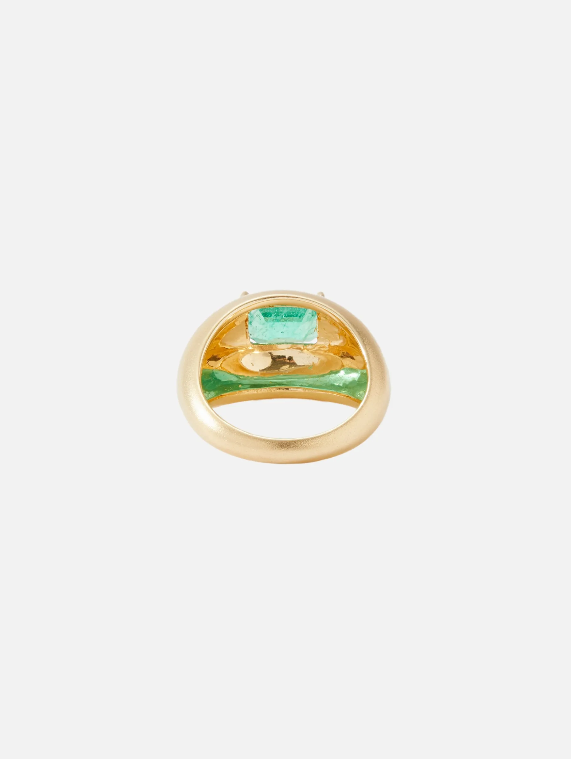 Emerald Domed Ring