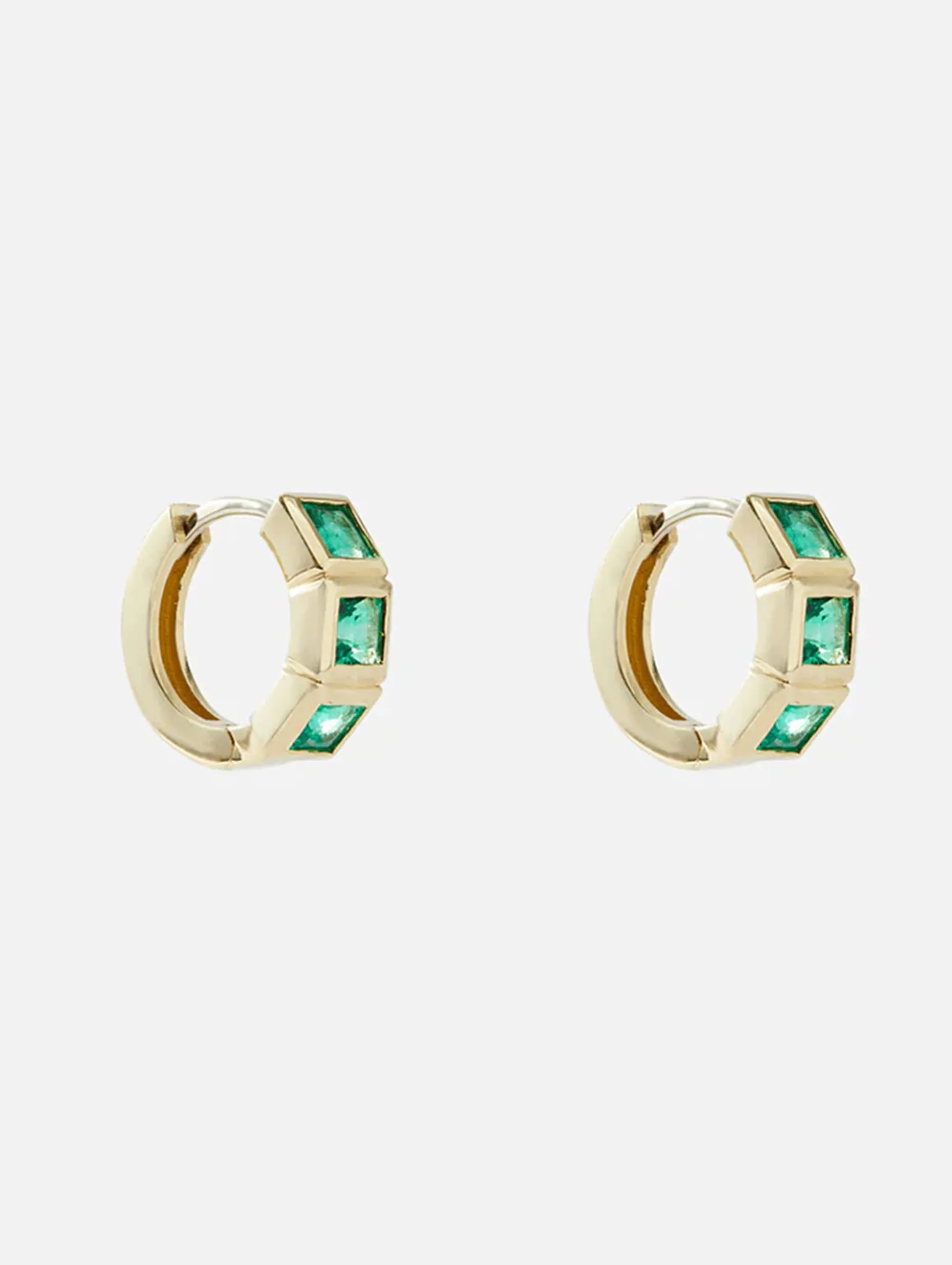 3 Emerald Framed Huggies