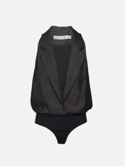Facile Tailored Twill Bodysuit