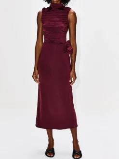 Floral Appliqué Maxi Dress