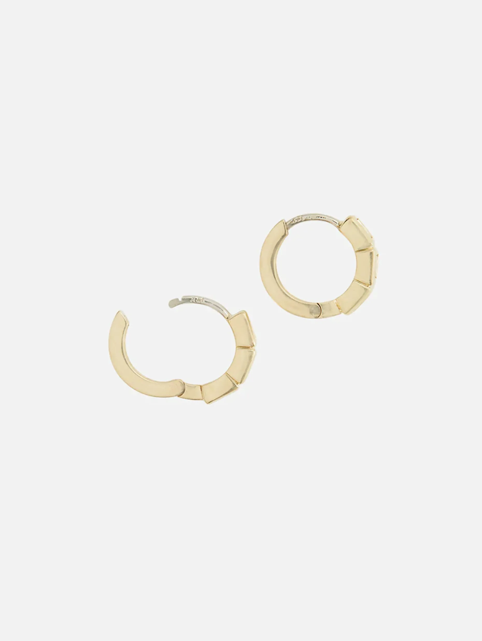 French Cut Diamond Huggies