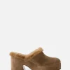 Fuzzy Heeled Mule