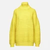 Garter Stitch Turtleneck Sweater