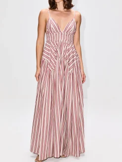 Gathered Peplum Camisole Dress